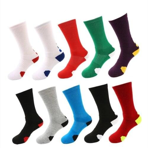 Classic High-Top Towel Sports Socks Terry Thick Non-Slip Elite Basketball Socks Mens High-Top Socks