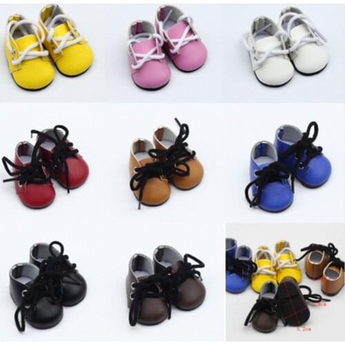 5*2.8 CM PU leather Mini Toy Shoes For EXO Dolls Fit For 14.5 Inch Doll as For BJD Accessories girl dolls gift toys