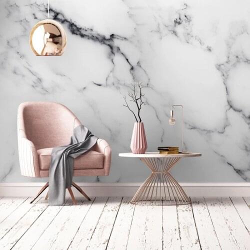 Modern Simple Jazz White Marble Wallpaper 3D Black And White Abstract Photo Wall Mural Living Room TV Bedroom Home Decor Fresco