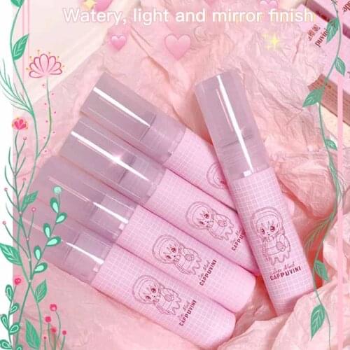 Natural High Gloss Lipstick cosmetic Long Lasting Moisturizing Lip Gloss Reduce Lips Lines Plumping Serum Lip Oil Care TSLM1
