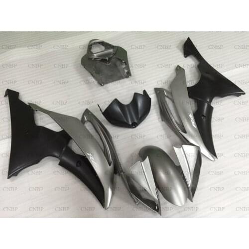YZF600 R6 2008 - 2015 Motorcycle Fairing YZFR6 10 11 Fairing for YAMAHA YZFR6 14 15 Silver grey Matter Black Fairings