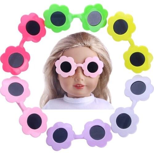 Cartoon Doll Glasses For 18 Inch&43CM New Born Baby Fashion&Cool A Cute Holiday/ Birthday Gift For Our Generation