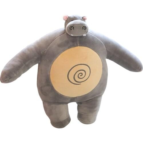 Ins hot Tiny Head bear Pillow Stuffed Small Head Raccoon/Frog/Elephant/hippo muscle Boyfriend Hug Pillow Cushion birthday gift