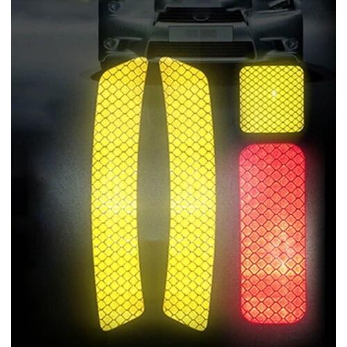Warning Stickers Car Bumper Reflective Strips Safety Reflective Strip Tape Secure Reflector Decals Car Styling For Dudi BMW 4Pcs
