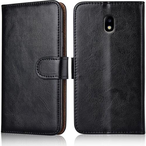 Luxury Flip Book Leather Case for Samsung Galaxy J5 Pro 2017 SM-J530G Stand Wallet Phone Bags Cover with Strap