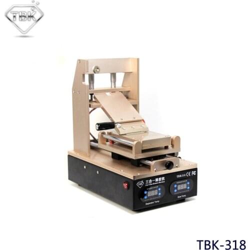TBK-318 Vacuum LCD Screen Separator + Preheater +OCA Glue Polarizer Remover 3 in 1 Mobile Phone LCD Screen Refurbish Machine