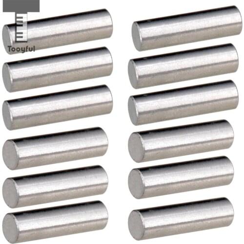 Tooyful 12pcs Alnico 5 Pickup Polepiece Magnet Slug Rods 18mm for Electric Guitar Bass Parts