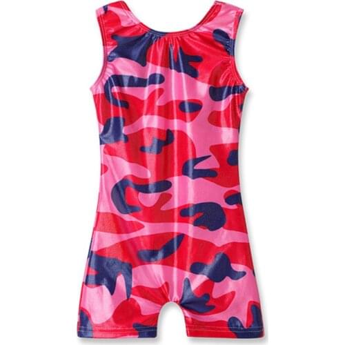 Leotard for Girls Sleevess Red Camo Gymnastic Leotards Dancewear Child Ballet Dance Clothing Costumes Professional Leotards