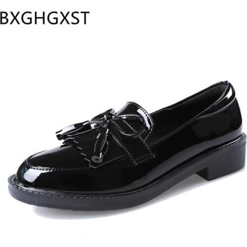 Patent leather shoes women loafers fashion ladies casual shoes women Harajuku slip on shoes for women zapatos de mujer туфли