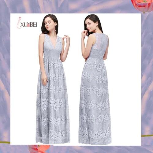 Burgundy Lavender Blue Lace Evening Dresses Elegant Long Gown Party Dress Women Red Formal Dress In Stock vestidos de novia