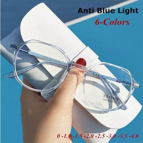 -0.75 1.25 1.75 2.25 2.75 2.0 2.5 3.0 4.0 Finished Myopia Glasses Women Men Anti-blue light Shortsighted Prescription Eyeglasses