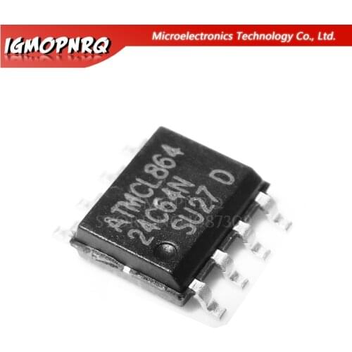 10PCS AT24C64N 24C64N 24C64 AT24N64 SOP-8 EEPROM 32/64k 2-Wire Bus new original