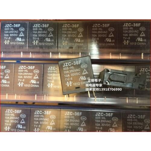 5pcs/lot New and original Relays JZC-36F-005-HL 4PIN normally open