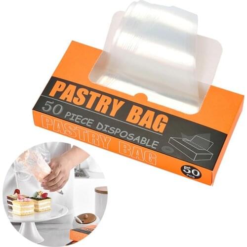 50PCS Pastry Bag Food Grade Disposable Cake Decorating Bag Icing Piping Bag