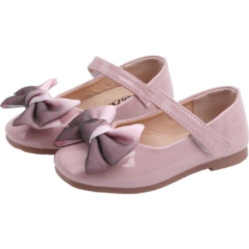 Kid Sandals For Girls Princess Shoes Fashion Solid Color Children Bow Little Girls Leather Shoes Toddler Girls Shoes