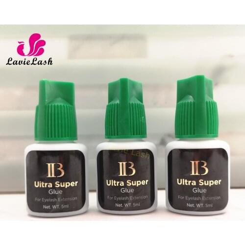 I-beauty 50 bottles/lot IB Ultra super Glue Individual fast drying eyelash extensions glue green cap 5ml/bottle
