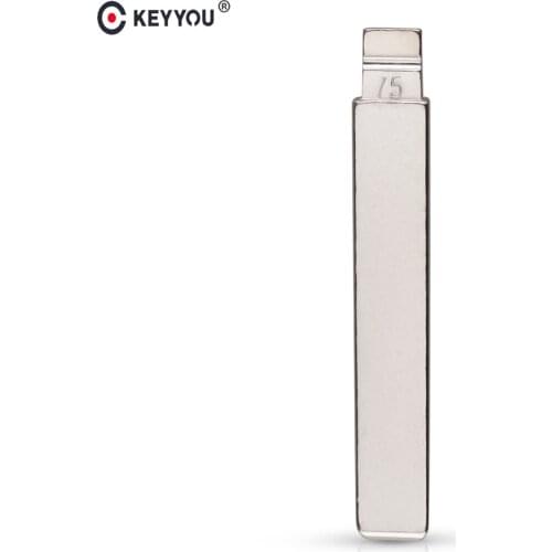 KEYYOU 10pcs Type #75 Metal Blank Uncut Flip KD Remote Car Key Blade For Geely Panda NO. 75 Key Blade Folding Replacement
