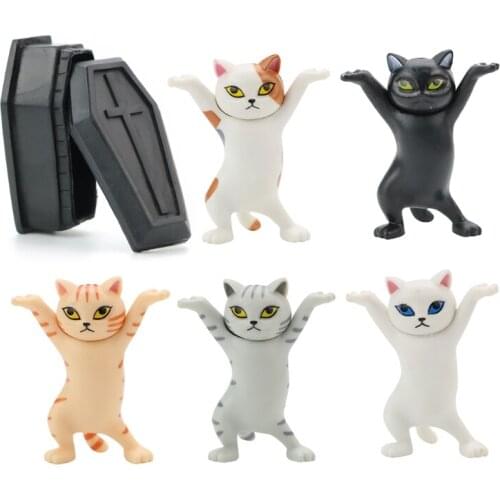 The Cat Lifted Coffin Dancing Pen Holders Mobile Phone pencil Holder Handmade Model Ornaments desk organizer office accessories