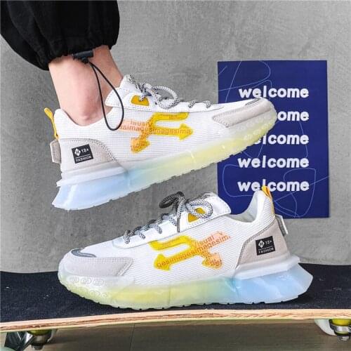 Man Summer Comfortable Jelly Colorful Sole Clunky Dad Sneakers Light Running Shoe for Men Rubber EVA Breathable Casual Sport