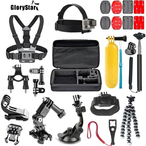 Go Pro Accessories Set For Gopro Hero 6 5 Helmet Mount Straps Mounts For Xiaomi Yi 4k CaseAction Camera Go Pro Hero 5 Session