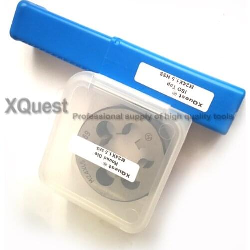 2pcs Metric Tap and Die set M24 M24X3 24x3 Fine Screw thread cutting round dies plug hand taps M24X2 M24X1.5 M24X1 24X1mm 24x2
