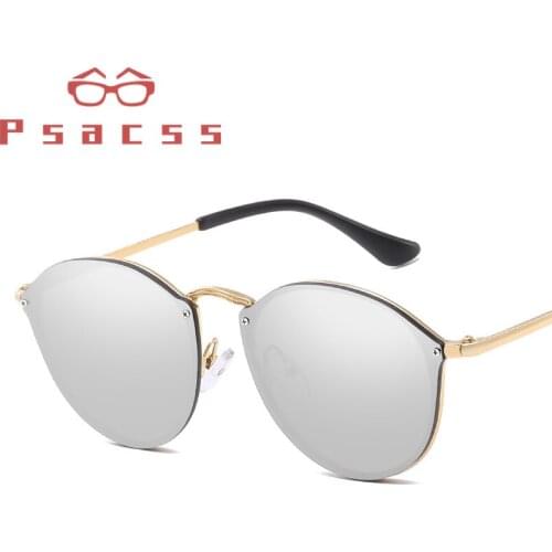 Psacss Vintage Sunglasses Women Men NEW Fashion Brand Designer Driving Sun Glasses Retro Mirror gafas de sol mujer Shades UV400