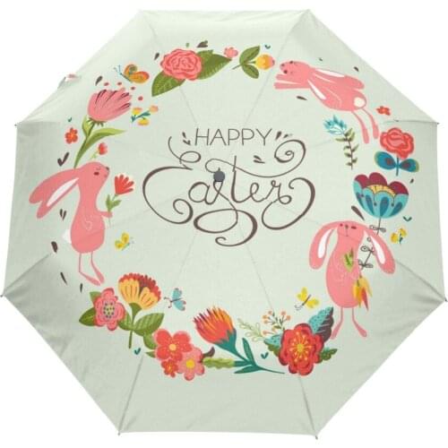Easter Folding Umbrella Rain Women Automatic Quality Waterproof Windproof Anti UV Paraguas Girls Guarda Chuva Female