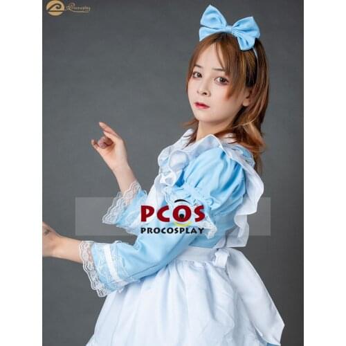 New Game Play Hot~ Women Coffee Maid Lolita Dress Alice in Wonderland Cosplay Costume Halloween Black Friday Xmas Easter 006083