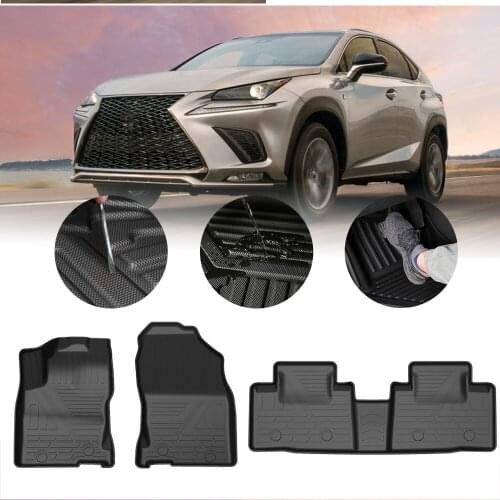 Fully Surrounded Foot Pad For Lexus NX 2015 2016 2017 2018 2019 2020 Car Waterproof Non-Slip Rubber Floor Mat TPE Car Accessorie