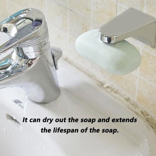 1pc Creative Magnetic Soap Dish Household Bathroom Silver Magnetic Soap Holder Wall Attachment Adhesion Soap Dishes Drop Ship