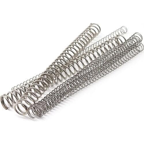 1PCS 304 Stainless Steel Compressed Springs, Wire Diameter 1mm, Outer Diameter 6/8/10/12/14mm, Free Length 305mm