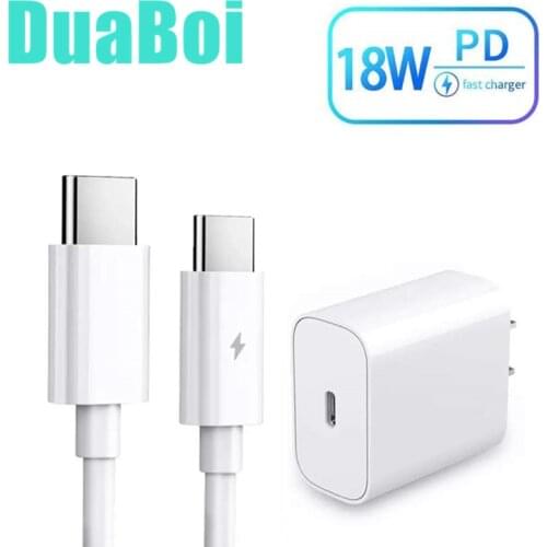 USB C 18W Power Charge USB Type C Wall Charger for MacBook Pro/Air iPad Pro 2019 MateBook For Xiaomi mi 10 mi a3 a2 Redmi Note 9
