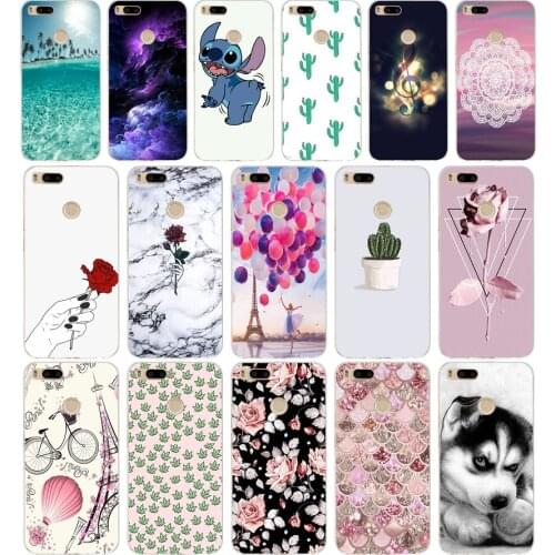 D silicone Cover For Xiaomi MI A1 Case Full Protection Soft tpu Back Cover Phone Cases For Xiomi MI A1 bumper Coque