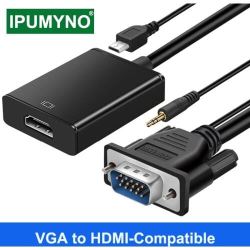VGA to HDMI Speaker Aux Audio Cable ps4 tv box Splitter Converter Displayport to HDMI PC Television Projector Extender Adapter