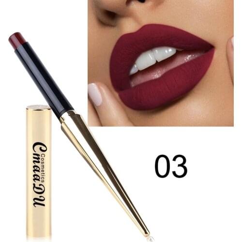 12 Colors Waterproof Matte Lipstick Pen Sexy Lip Stick Lips Makeup Cosmetic Cmaadu Silky Texture Long Lasting Matt Nude Lipstick