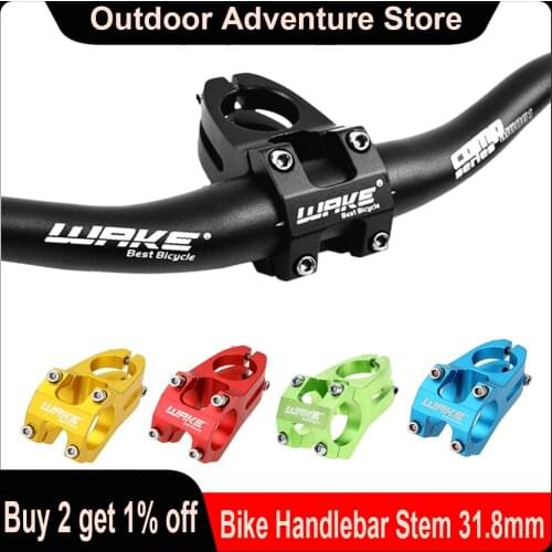 Wake High-strength 31.8mm Bicycle Stem Machined MTB Mountain Bike Stem Bicycle Parts Cycling Handlebar Stem Vástago de bicicleta