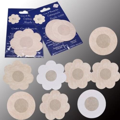 Womens Sexy Nipple Cover Invisible Disposable breast Petals Round adhesive Bra Petals Pads, 200pack(10pcs/pack)