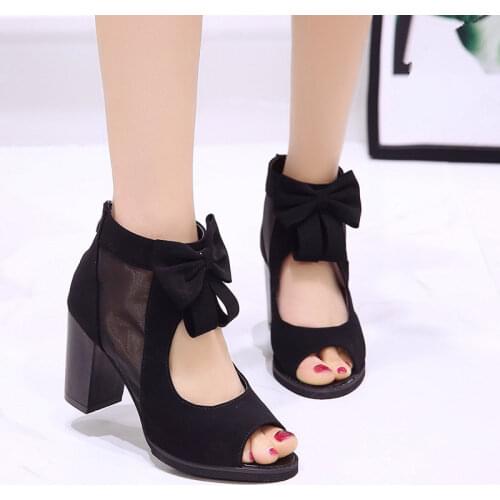 2019 fashion fish mouth high heels latest womens hollow hollow comfortable womens shoes large size 9 40