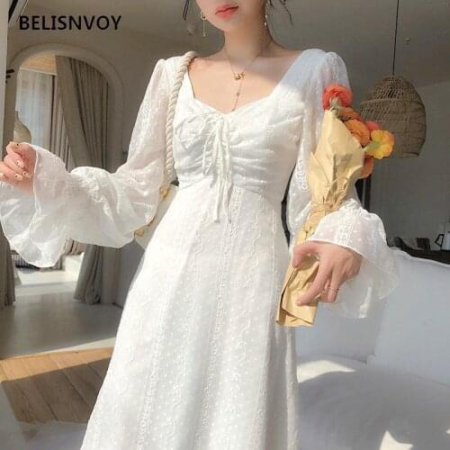 Vintage Fairy Dress Autumn Women Elegant Designer Chiffon Dress Long Sleeve French Party Midi Dress Casual Womens Clothing