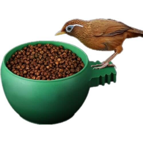 1pc Mini Bird Parrot Food Water Bowl Feeder Plastic Round Feeder Pigeons Hamster Cage Hanging Drinking Food Bottles Pet Supplies
