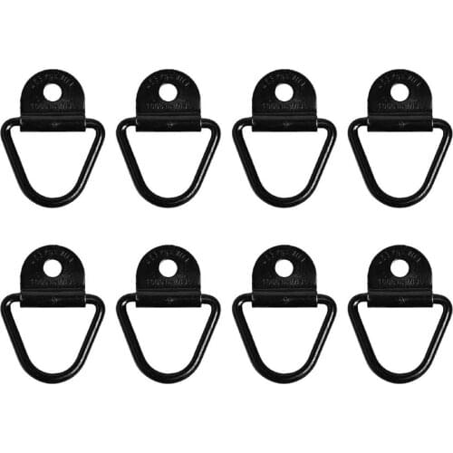 8Pcs Tie-Down Anchors 2" Diameter V-Ring Bolton Trailer Anchor Replacement For D-Ring Plastic Flush Mount For Trailers Trucks