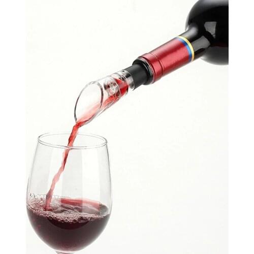 2020 New Red Wine Aerator Pourer Wine Pourer Decanter Wine Stopper Premium Aerating Pour Bottle Decanter Spout Bar Accessories