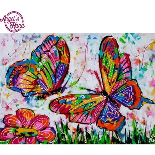 Diamond Embroidery 5D DIY Diamond Painting Digital painting Colorful butterfly Cross Stitch Rhinestone Mosaic Home Decoration