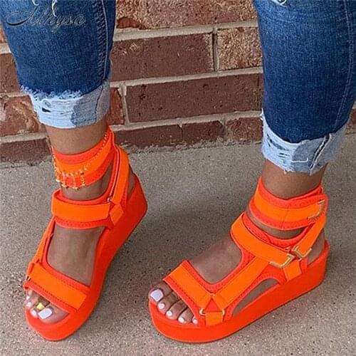 Platform Sandals Women Shoes Summer High Heels Ladies Casual Shoes Wedge Chunky Sandals Gladiator Fashion High Top sandals 369