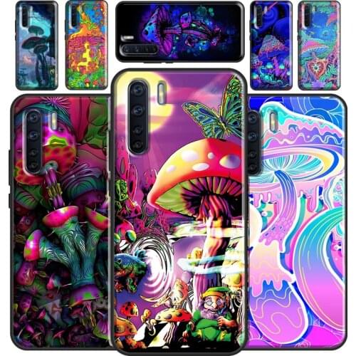 Trippy Mushroom Psychedelic Art Case For OPPO A5 A9 2020 A31 A53 A52 A72 A15 A83 A91 A93 A1K A5S Find X3 Pro Reno2 Z Cover