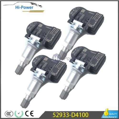 4xTPM Sensor 52933-D4100 For 2018-2022 Hyundai ELANTRA I30 I30 FASTBACK KIA OPTIMA NIRO Tire Pressure Monitor SENSOR 52933-F2000