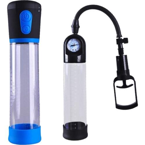 Electric Penis Pump Penile Vacuum Enlargement Enhancer Massager Male Masturbator Penis Extender Silicone Ring Sex Toys for Men