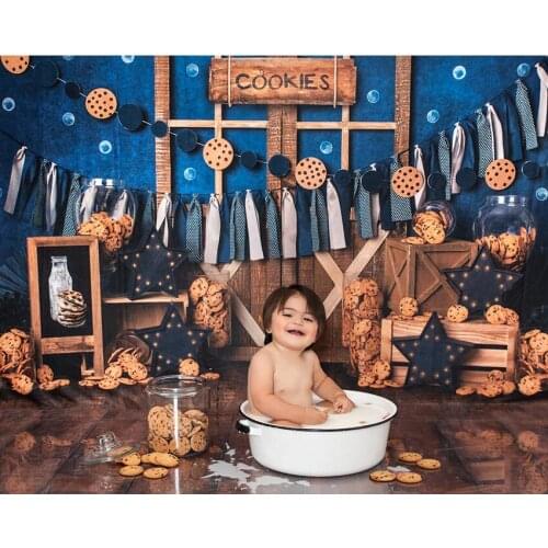 Newborn Photography Background Wooden Door Baby Shower Birthday Party Cookies Backdrop Photocall Photo Background Studio