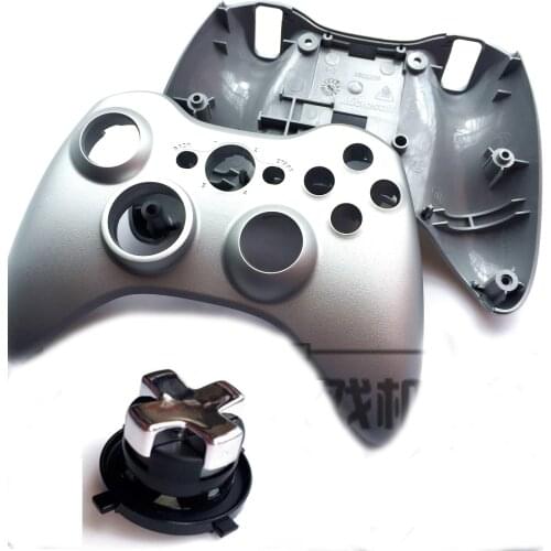 For Microsoft Xbox 360 Gamepad Limited Edition Silver Controller Housing Shell Replacement Shell Case Cover With D-Pad Button