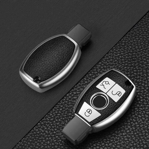 Leather TPU Car Key Fob Case Cover Protector For Mercedes Benz E C G M R S Class W204 W212 W176 GLC CLA GLA AMG Car Accessories